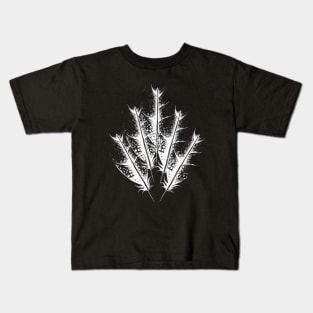 White bird feather abstract Kids T-Shirt